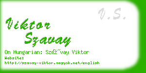 viktor szavay business card